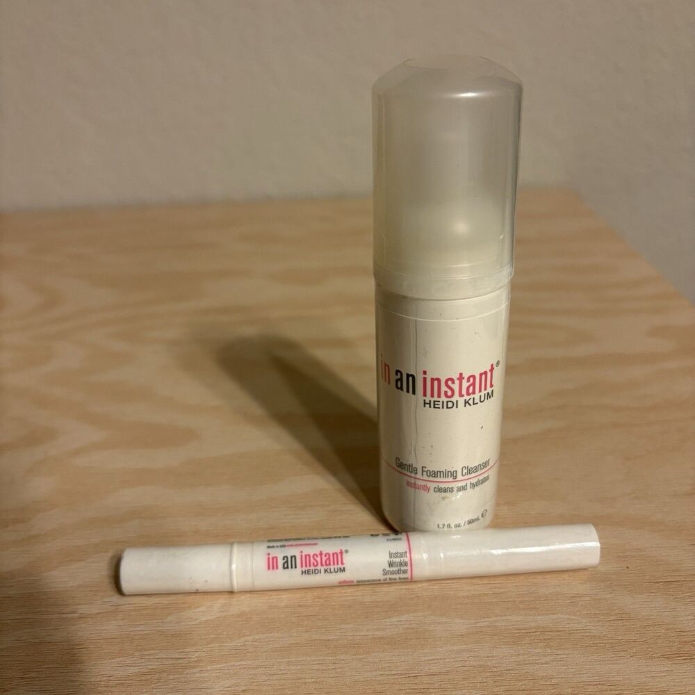 In An Instant Heidi Klum Gentle Foaming Cleanser & Wrinkle Smoother SEALED NEW